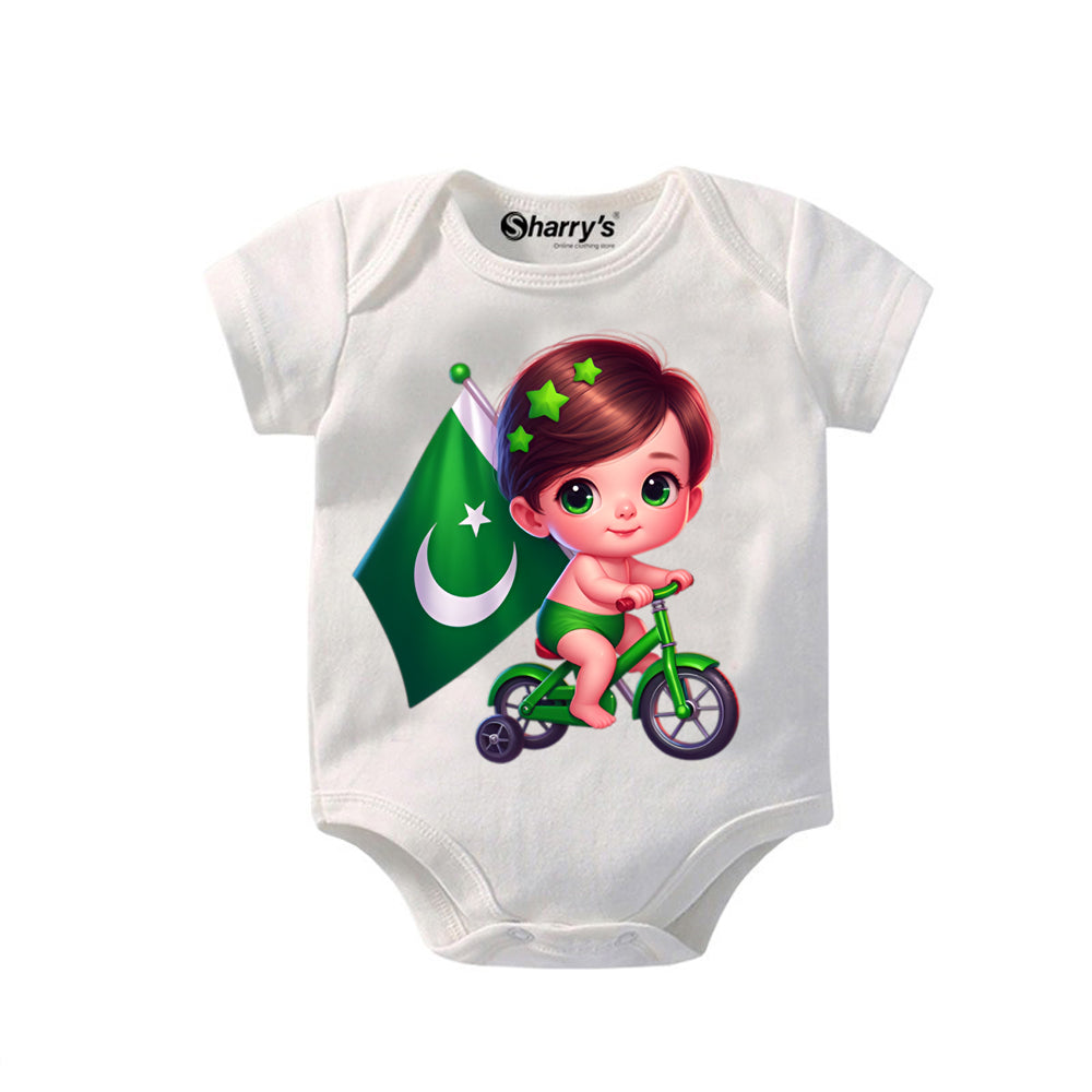 Ai babby with Pakistan Flag 14 August Romper