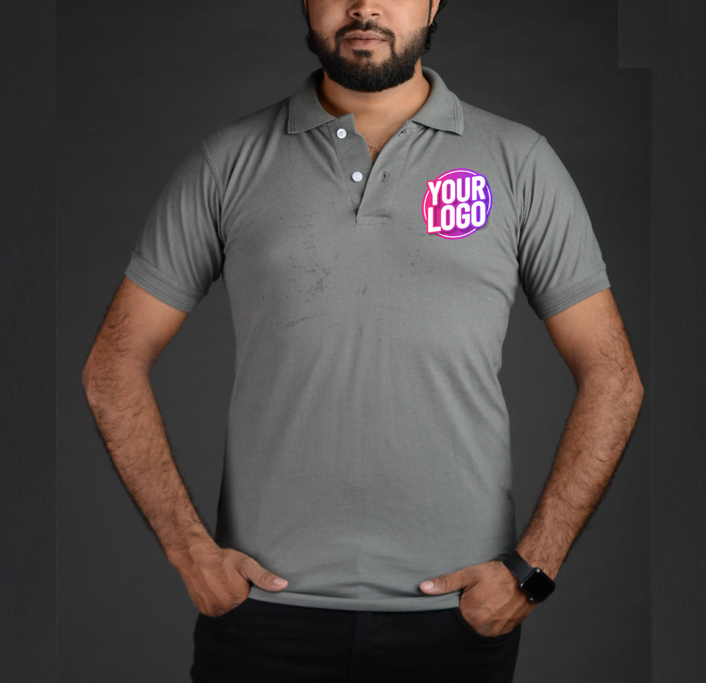 Customize Logo on Polo T Shirt Sharrys Online Clothing Store