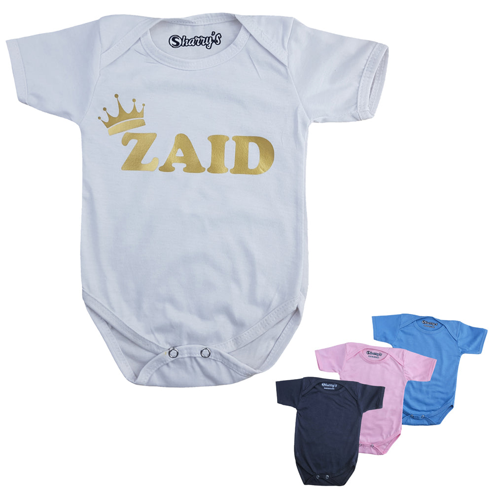 Mat Gold Customise Name Romper