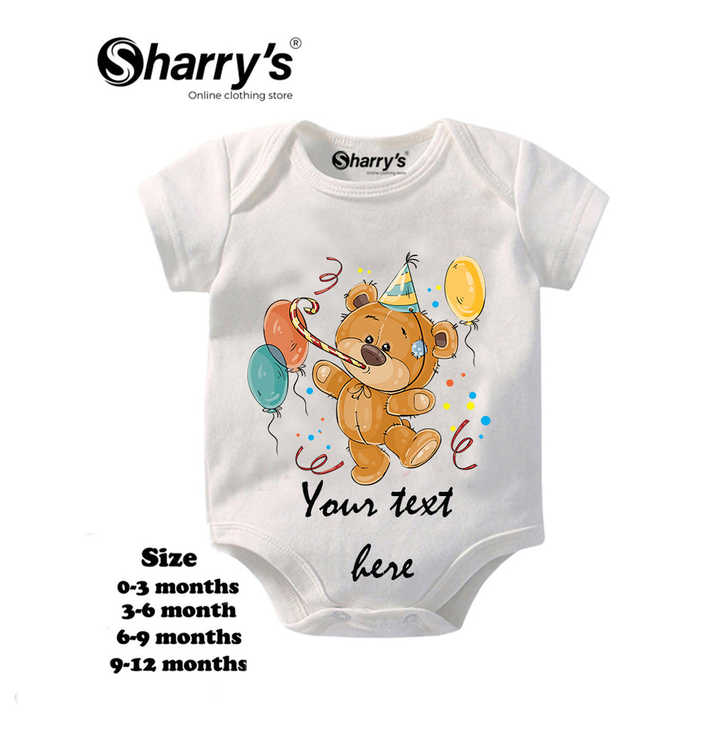 Customise Bear Celebrating Romper