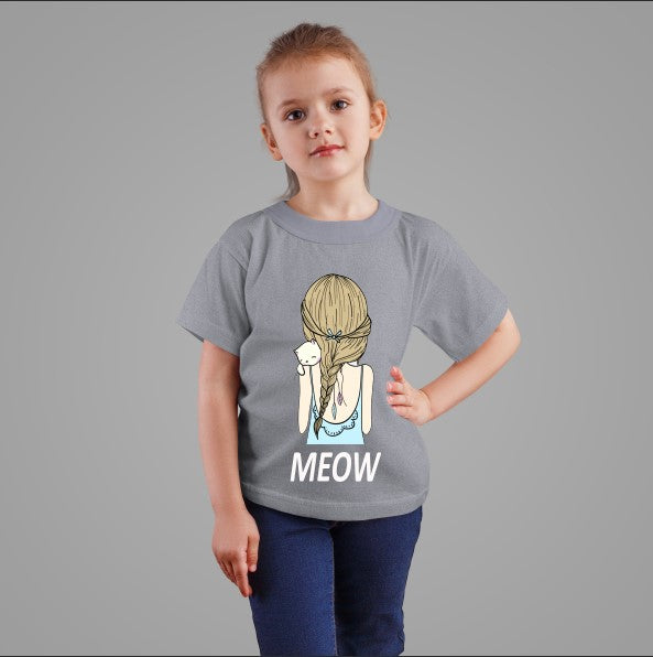 Meow Cat Girl T shirt