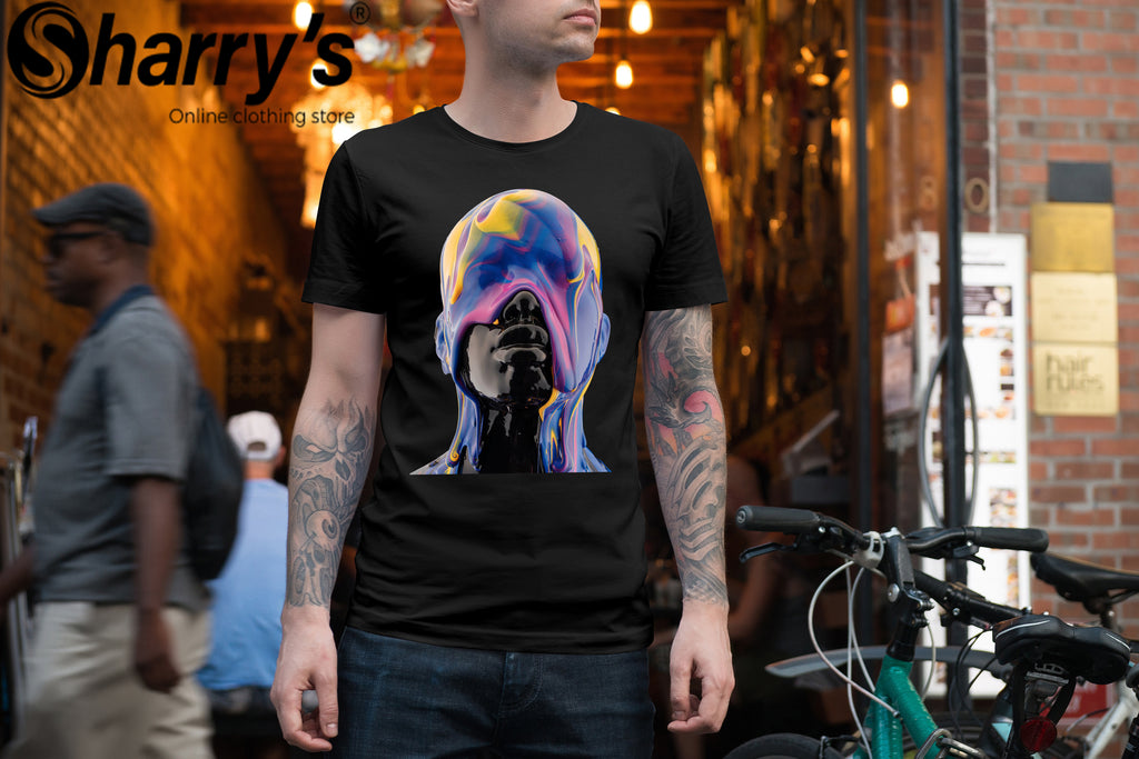 Multicolor Face Art T Shirt D2