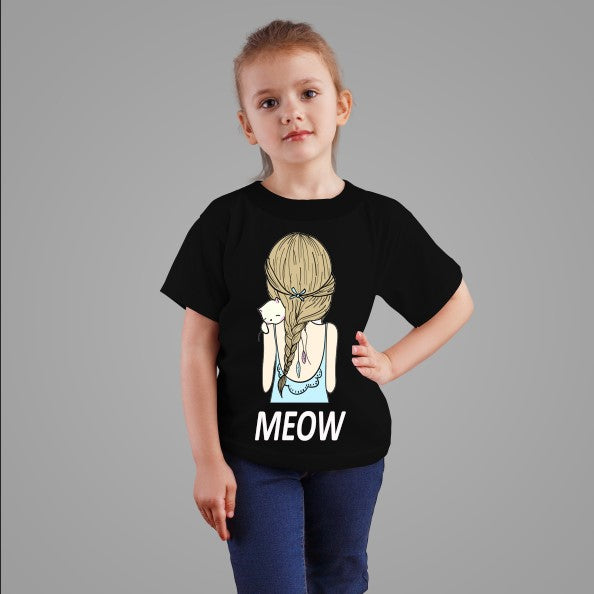 Meow Cat Girl T shirt